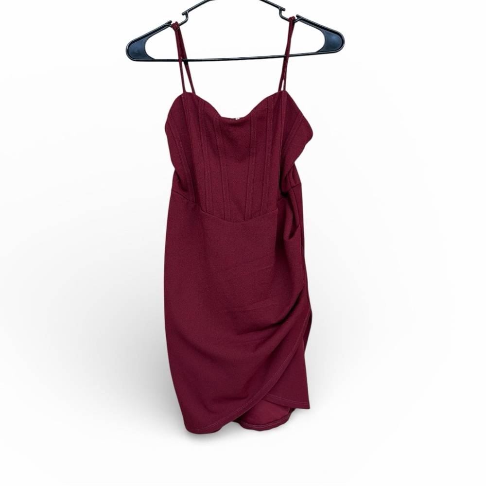 Rue21 Burgundy Mini Dress with Spaghetti Straps